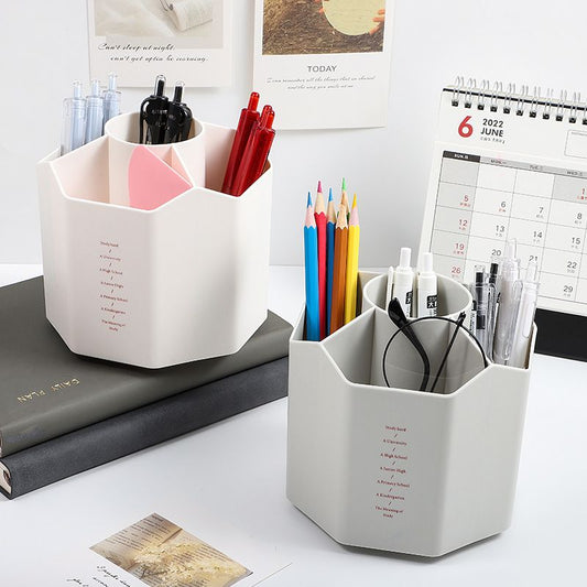 1pc 360-Degree Spinning Organizers, Desktop Storage Stationery Supplies,  for Office, School, Art Supply, Kids