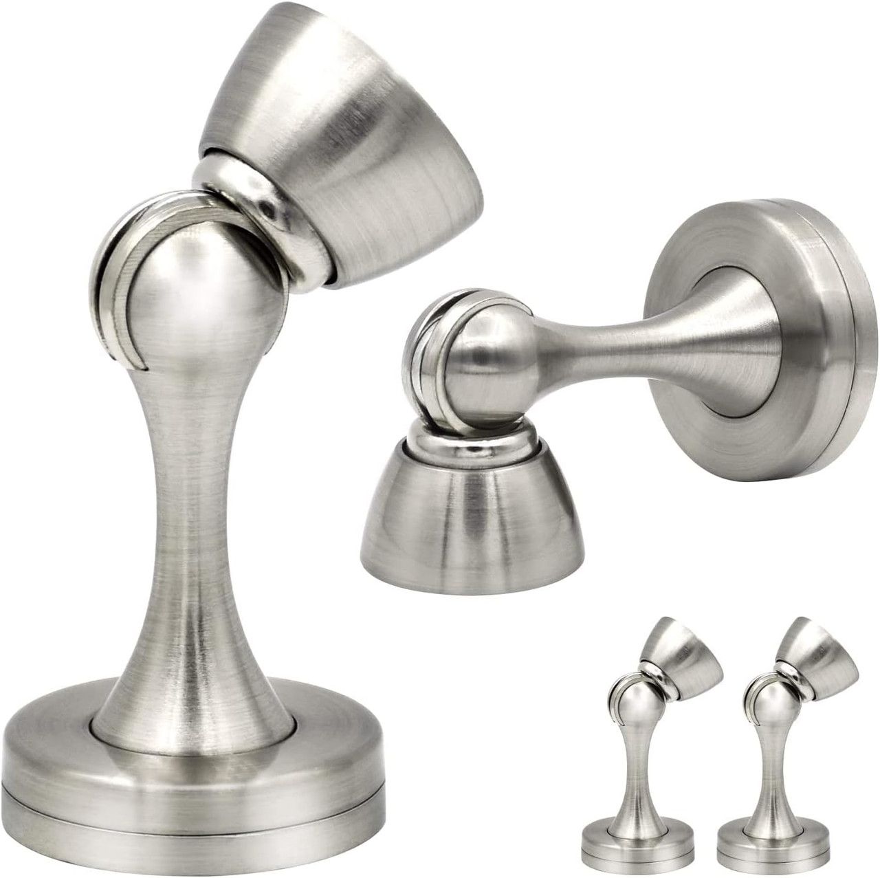 1PC Silent Door Stopper Bedroom Door Anti-Collision Door Catch – Silver