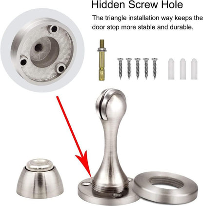 1PC Silent Door Stopper Bedroom Door Anti-Collision Door Catch – Silver