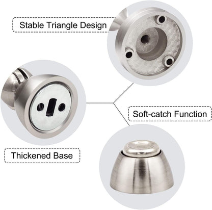 1PC Silent Door Stopper Bedroom Door Anti-Collision Door Catch – Silver