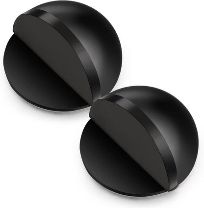 2PC No-Drill Door Stopper Anti-Collision Magnetic Door Catch – Black
