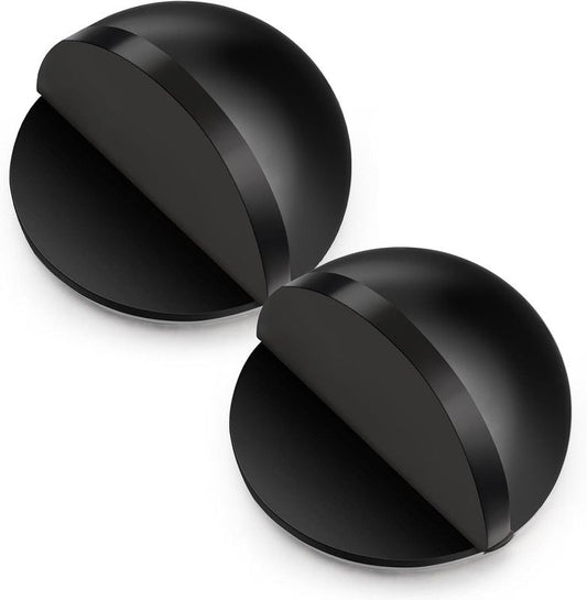 2PC No-Drill Door Stopper Anti-Collision Magnetic Door Catch – Black