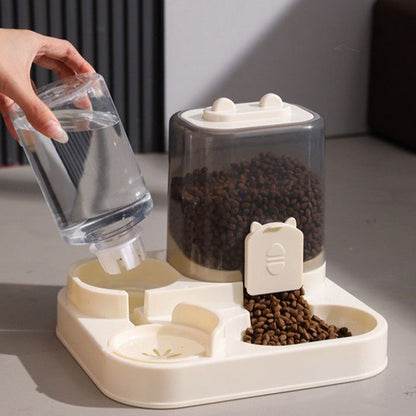 2-in-1 Pet Feeder Water Bowl Cat Dog Use
