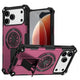 Armor Heavy Duty Magnetic Rotating Ring Kickstand Phone Case For iPhone 16, Anti-Drop Protective Cover In Purple