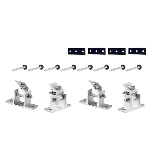 Solar Panel Holder Set 15 to 30 Degrees Adjustable Bracket Solar Panel Mount Bracket Set