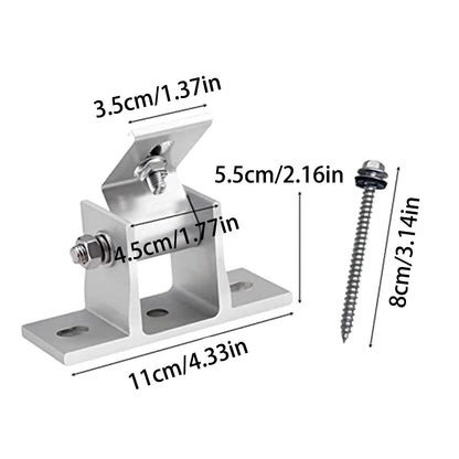 Solar Panel Holder Set 15 to 30 Degrees Adjustable Bracket Solar Panel Mount Bracket Set