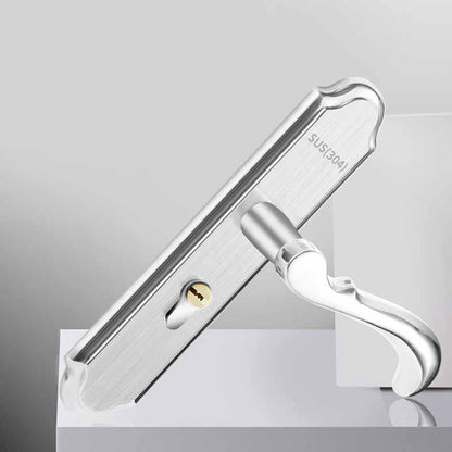 Keyed Entry Door Lock Silent Double Latch Irregular Stainless Steel Door Handle Lock for Bedroom Hotel Balcony