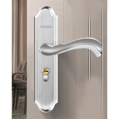 Stainless Steel Handle Door Lock Mechanical Magnetic Security Entry Lever Lock for Bedroom Hotel Balcony