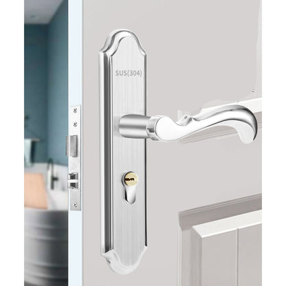 Stainless Steel Handle Door Lock Mechanical Magnetic Security Entry Lever Lock for Bedroom Hotel Balcony