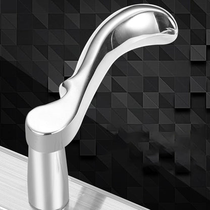 Stainless Steel Handle Door Lock Mechanical Magnetic Security Entry Lever Lock for Bedroom Hotel Balcony