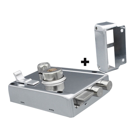 Household Lock Exterior Door Padlocks Gate Insurance Household Lock Kit Vintage Style with Deadbolt Cylinder Key Left Open