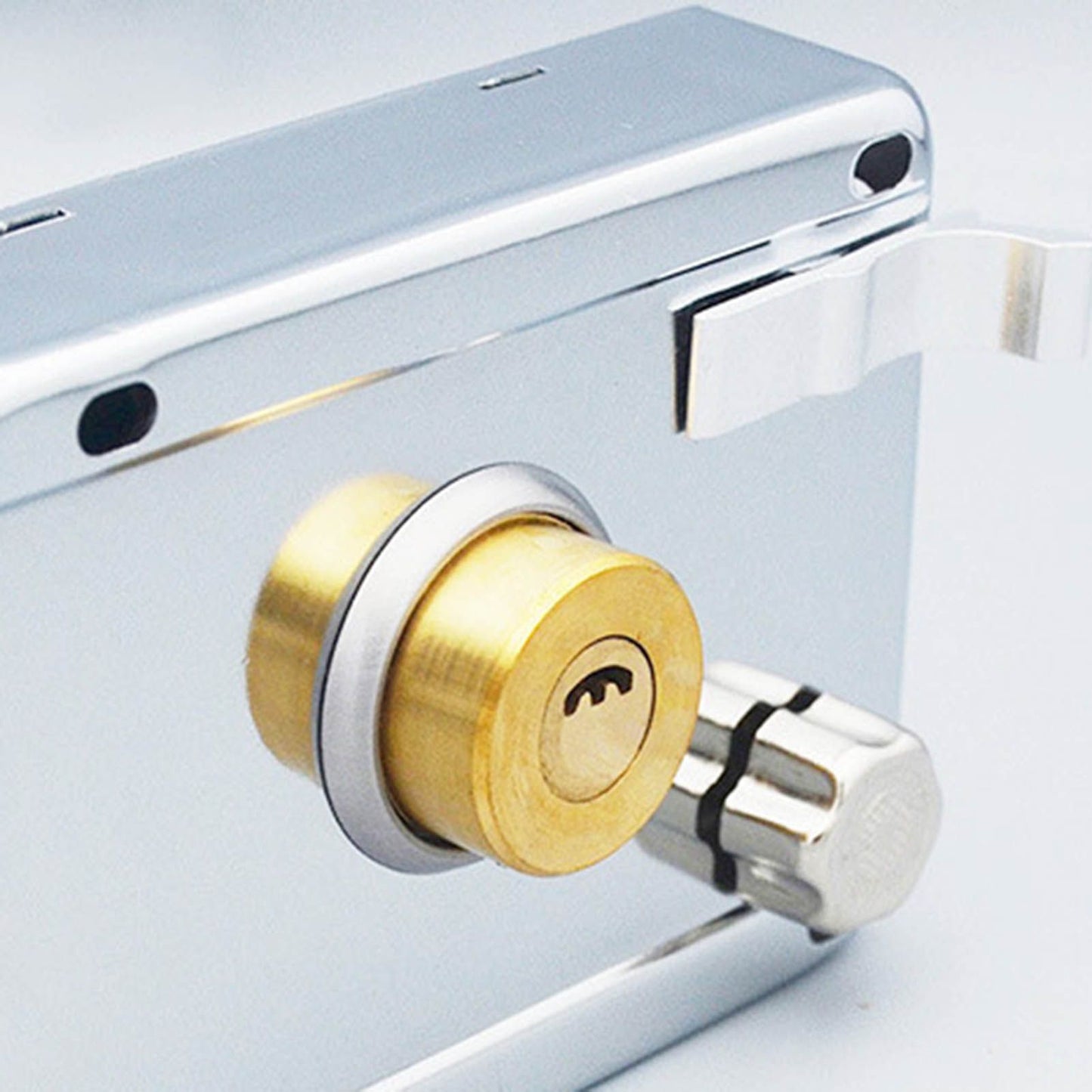 Household Lock Exterior Door Padlocks Gate Insurance Household Lock Kit Vintage Style with Deadbolt Cylinder Key Left Open