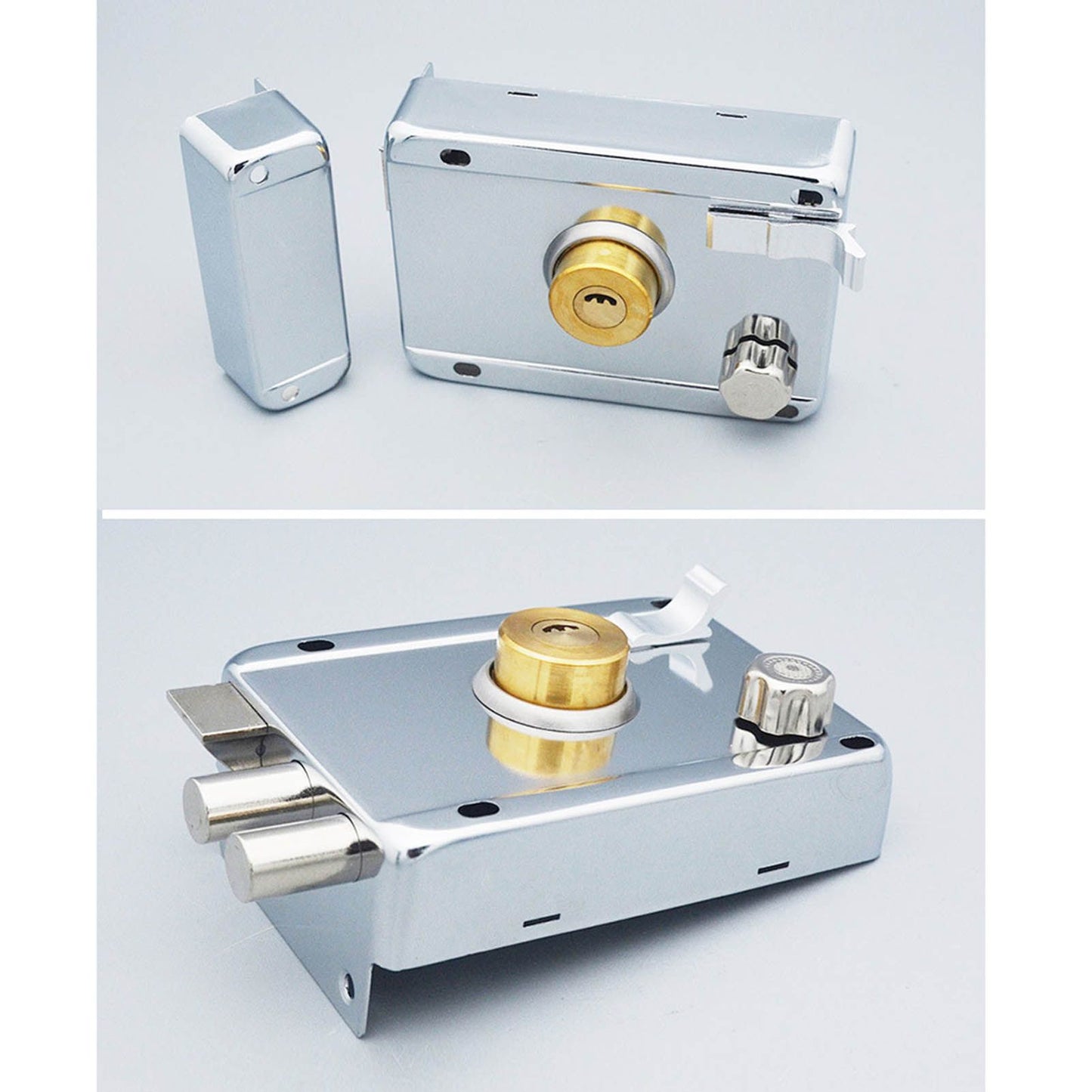 Household Lock Exterior Door Padlocks Gate Insurance Household Lock Kit Vintage Style with Deadbolt Cylinder Key Right Open