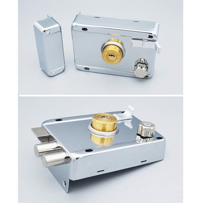 Household Lock Exterior Door Padlocks Gate Insurance Household Lock Kit Vintage Style with Deadbolt Cylinder Key Right Open