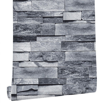 Self Adhesive Wallpaper 3D Simulation Brick Designed Thickened Paper Wall Stickers for Decoration
