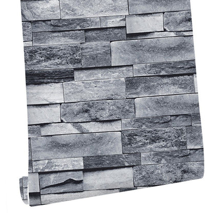 Self Adhesive Wallpaper 3D Simulation Brick Designed Thickened Paper Wall Stickers for Decoration