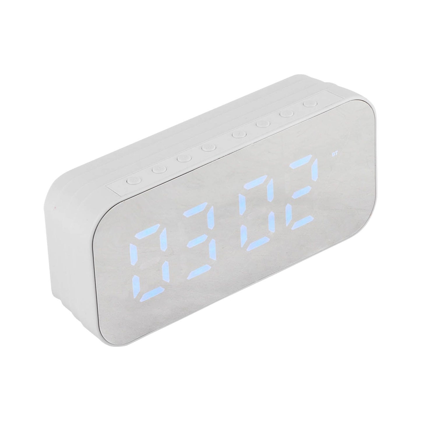 Alarm Clock Bluetooth Speaker High Volume Multifunctional Portable Mini Wireless Speaker for Outdoor and Home White