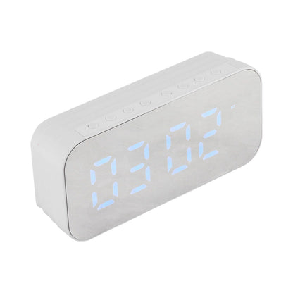 Alarm Clock Bluetooth Speaker High Volume Multifunctional Portable Mini Wireless Speaker for Outdoor and Home White