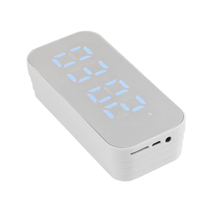 Alarm Clock Bluetooth Speaker High Volume Multifunctional Portable Mini Wireless Speaker for Outdoor and Home White