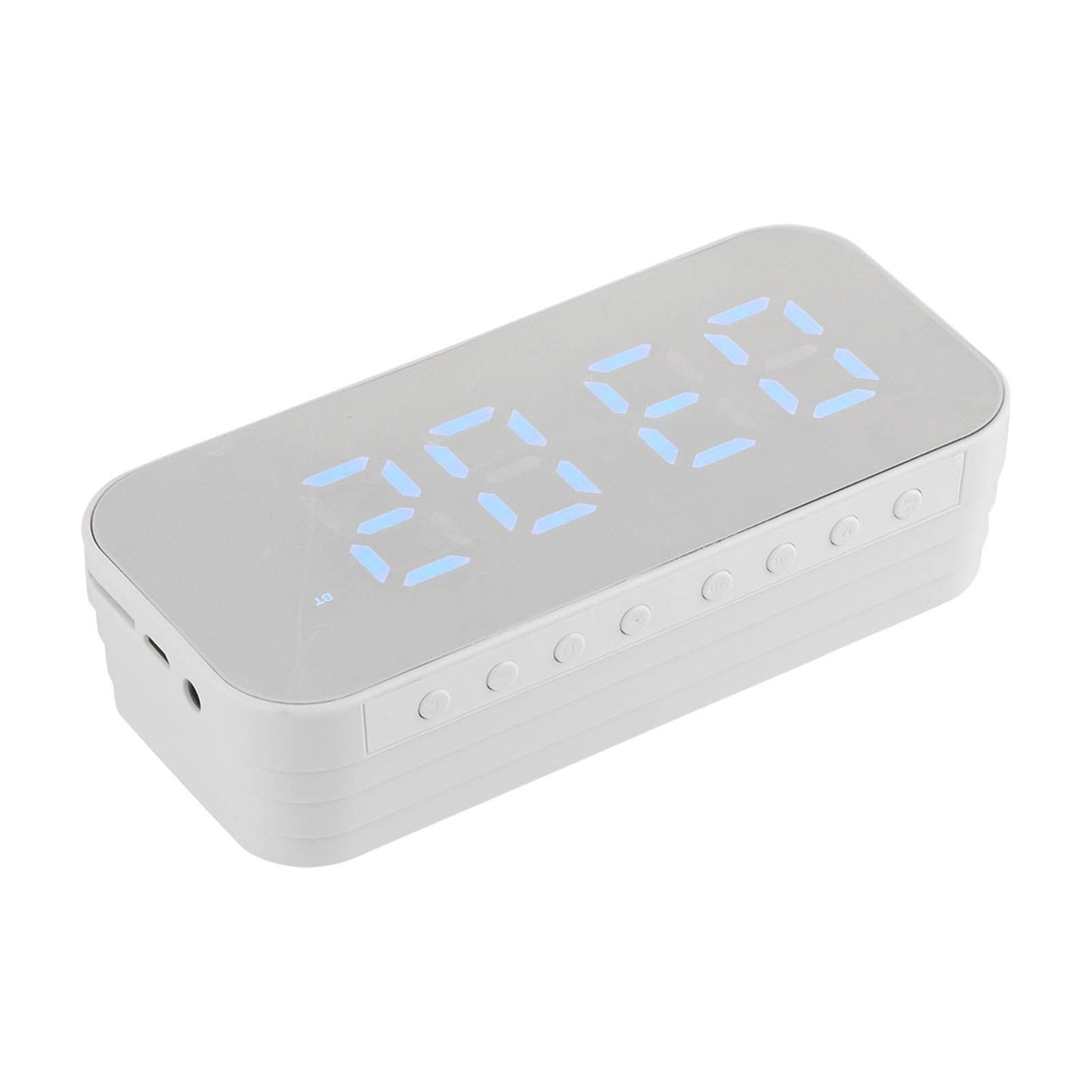 Alarm Clock Bluetooth Speaker High Volume Multifunctional Portable Mini Wireless Speaker for Outdoor and Home White