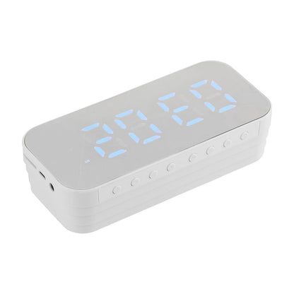 Alarm Clock Bluetooth Speaker High Volume Multifunctional Portable Mini Wireless Speaker for Outdoor and Home White