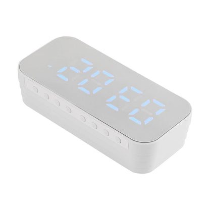 Alarm Clock Bluetooth Speaker High Volume Multifunctional Portable Mini Wireless Speaker for Outdoor and Home White