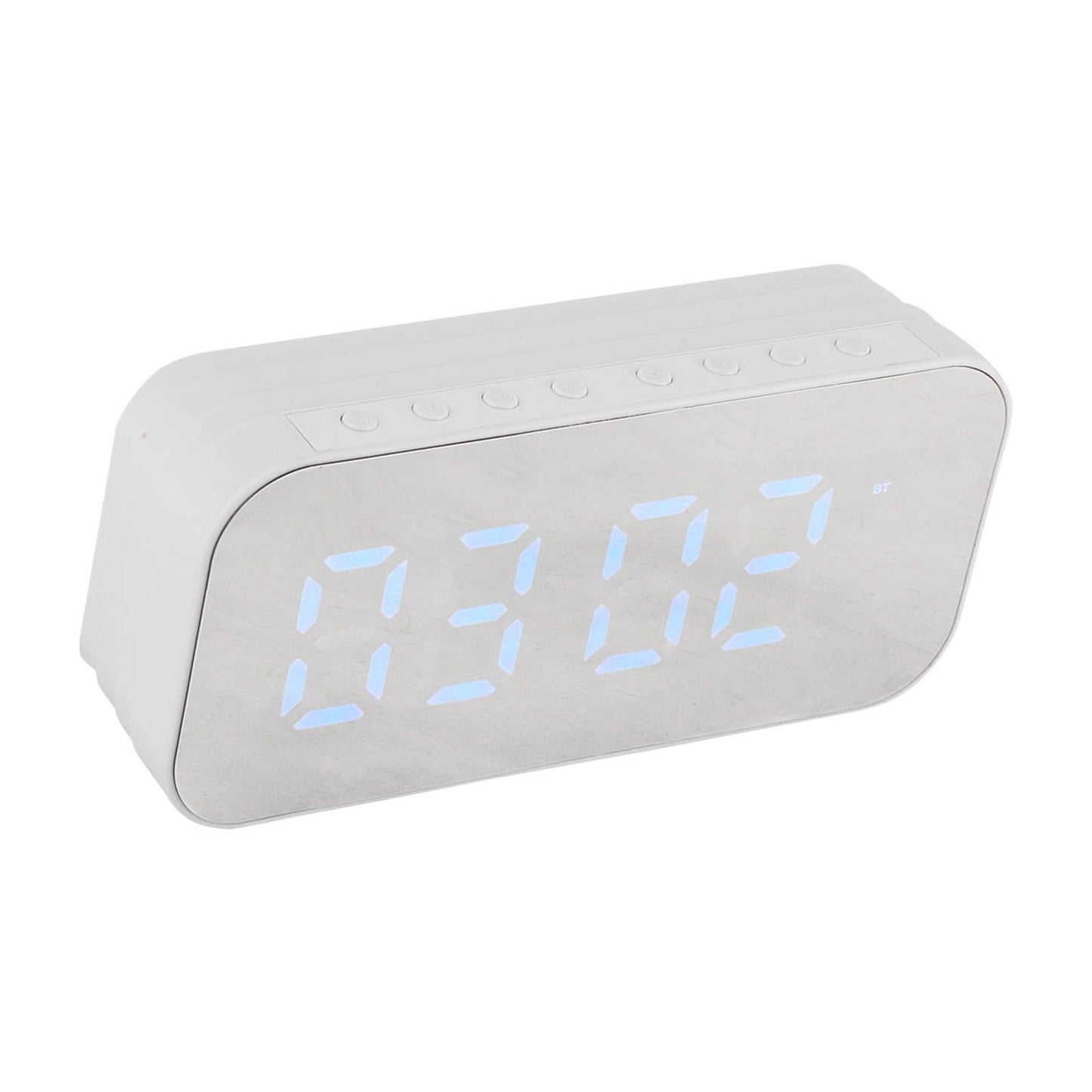 Alarm Clock Bluetooth Speaker High Volume Multifunctional Portable Mini Wireless Speaker for Outdoor and Home White
