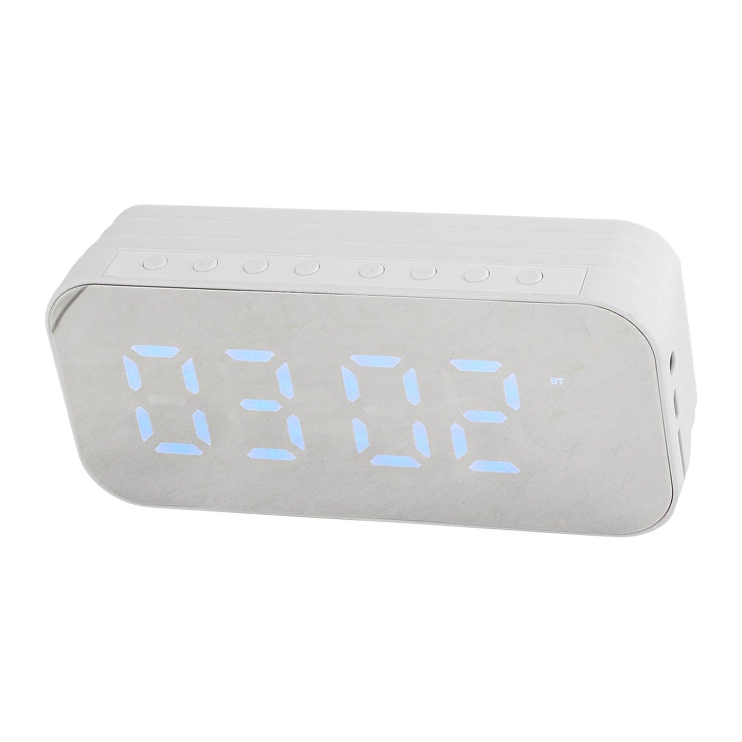 Alarm Clock Bluetooth Speaker High Volume Multifunctional Portable Mini Wireless Speaker for Outdoor and Home White