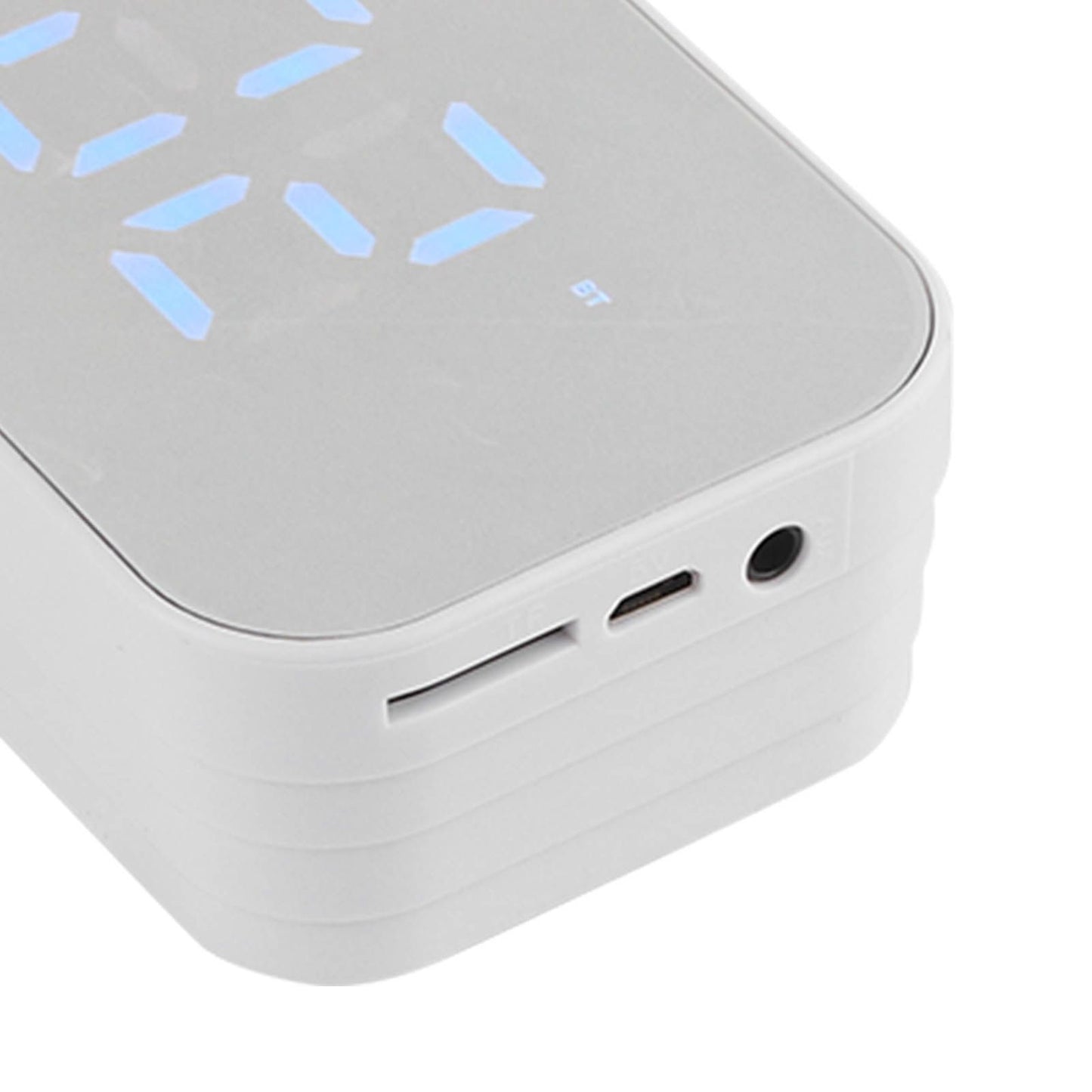 Alarm Clock Bluetooth Speaker High Volume Multifunctional Portable Mini Wireless Speaker for Outdoor and Home White