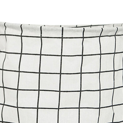 Foldable Dirty Clothes Basket Household Cotton Linen Dirty Laundry Basket Storage Basket Laundry Organizer White Squares
