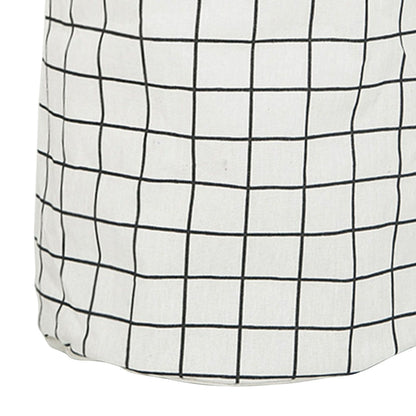 Foldable Dirty Clothes Basket Household Cotton Linen Dirty Laundry Basket Storage Basket Laundry Organizer White Squares