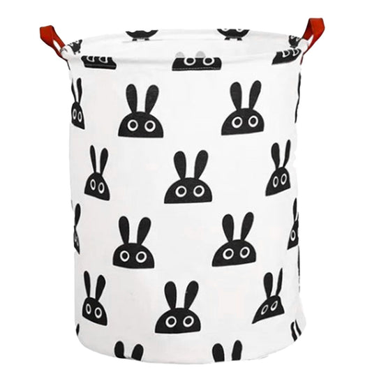 Laundry Basket Cute Rabbit Cotton 40x40x50cm Dirty Clothes Hamper Storage Basket Waterproof Lining Bin