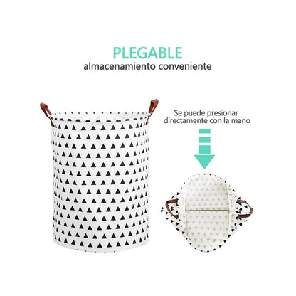 Laundry Basket Cotton Linen 40x40x50cm Dirty Clothes Hamper Storage Basket Waterproof Lining Bin