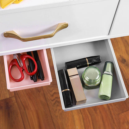 Under Desk Drawer Storage Box Security Punch Free Hidden Self Adhesive Pencil Tray Drawer for Stationery Makeup Pen Extra Large 25.5x20x4.2 / 10.0x7.9x1.7in