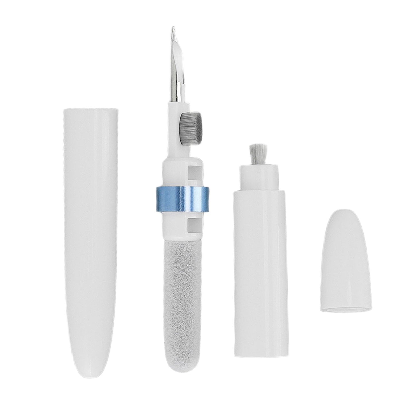 Bluetooth Earbuds Cleaning Pen Multifunction Wireless Earphones Cleaning Tool with Soft Brush for Camera Mobile Phone Blue