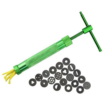 Green Clay Extruder Stainless Steel Clay Extruder Fondant Cake Sculpture Polymer Clay Tools Cake Decorating Tools