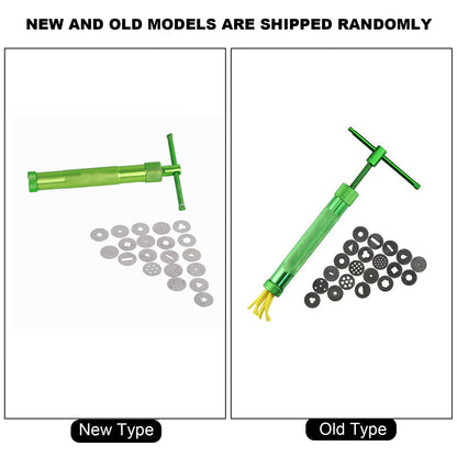 Green Clay Extruder Stainless Steel Clay Extruder Fondant Cake Sculpture Polymer Clay Tools Cake Decorating Tools