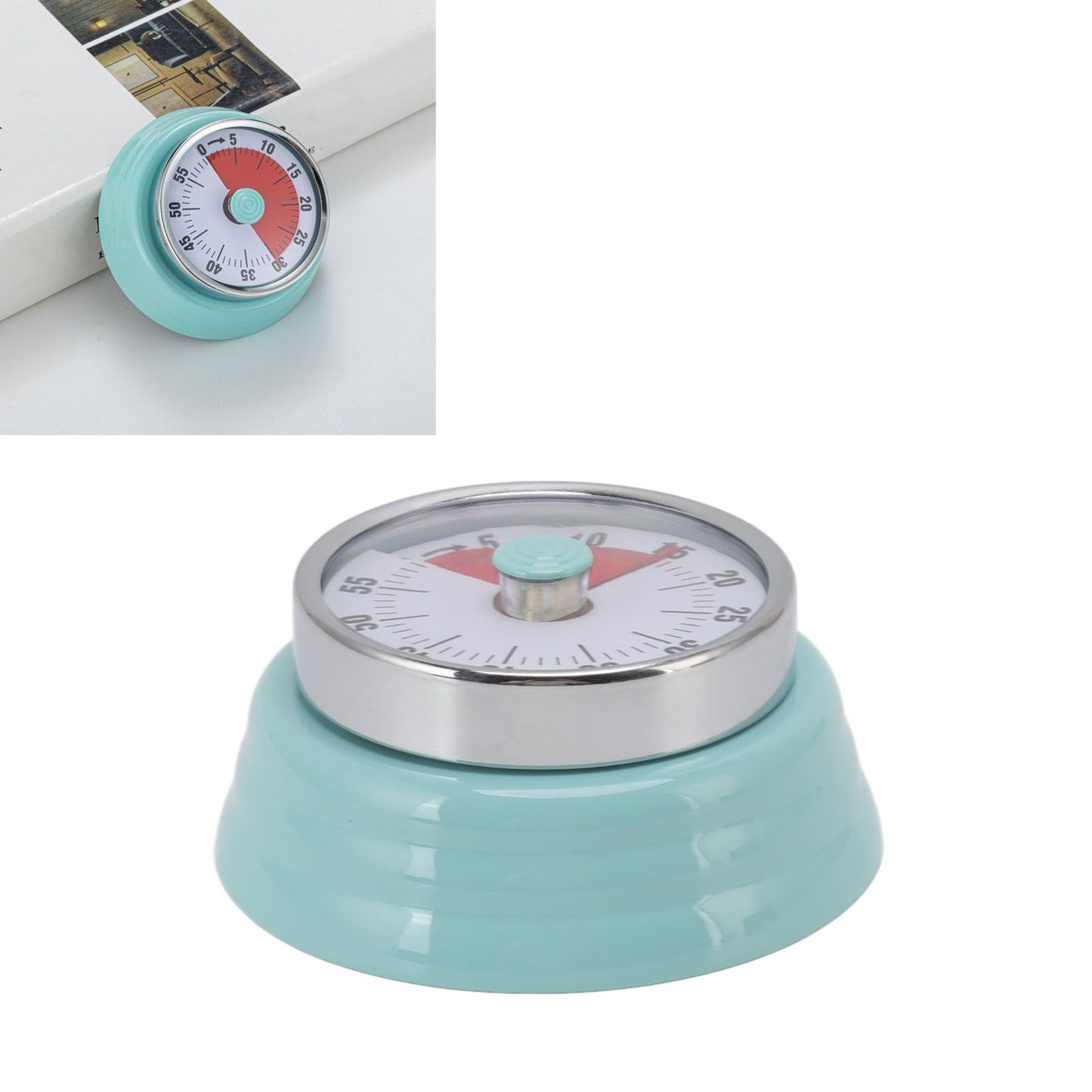 Magnet Circular Timer 60 Minute Visual Countdown Timer for Teachers Classroom Kids Homework Reading Adults Cooking Office Gym Light Green