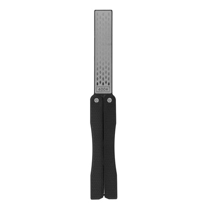 Knife Sharpener Foldable Fan Shaped Adamas Material Lightweight Portable Knife Sharpener for Outdoor Home Black