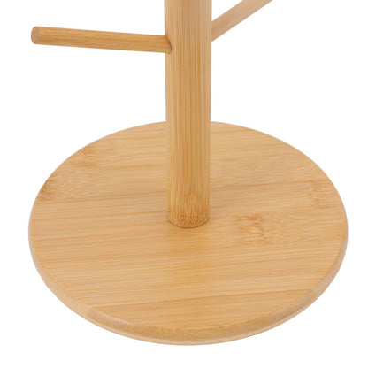 Coffee Cup Holder Space Saving Bamboo Coffee Mug Tree Rack Holder Organizer for Storage Display Drying Mugs