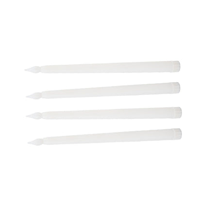 4 Pcs LED Candles Smoke Free Flameless Safe Environmentally Friendly Warm Light Electric LED Taper Candle White