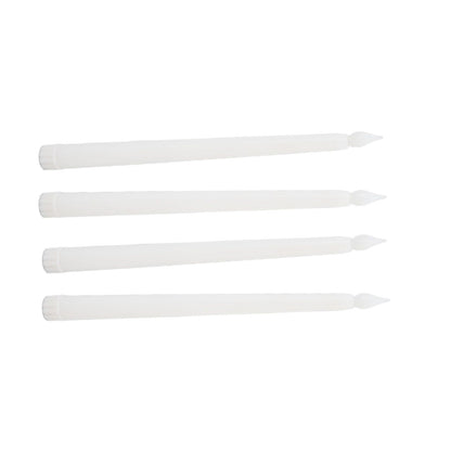 4 Pcs LED Candles Smoke Free Flameless Safe Environmentally Friendly Warm Light Electric LED Taper Candle White
