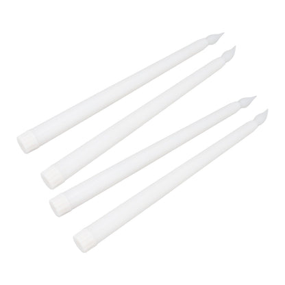 4 Pcs LED Candles Smoke Free Flameless Safe Environmentally Friendly Warm Light Electric LED Taper Candle White