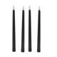 4 Pcs LED Candles Smoke Free Flameless Safe Environmentally Friendly Warm Light Electric LED Taper Candle Black