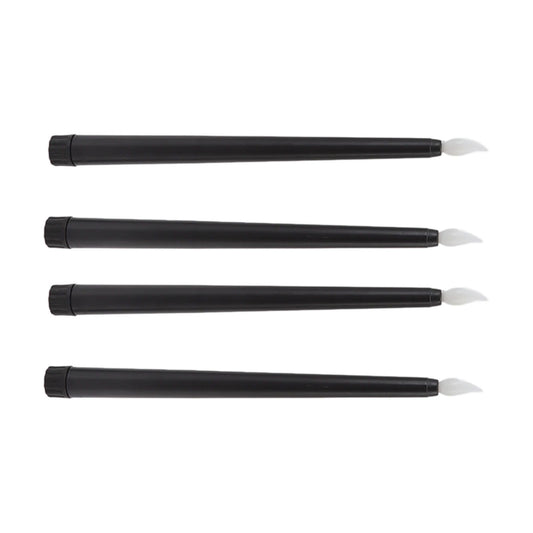 4 Pcs LED Candles Smoke Free Flameless Safe Environmentally Friendly Warm Light Electric LED Taper Candle Black