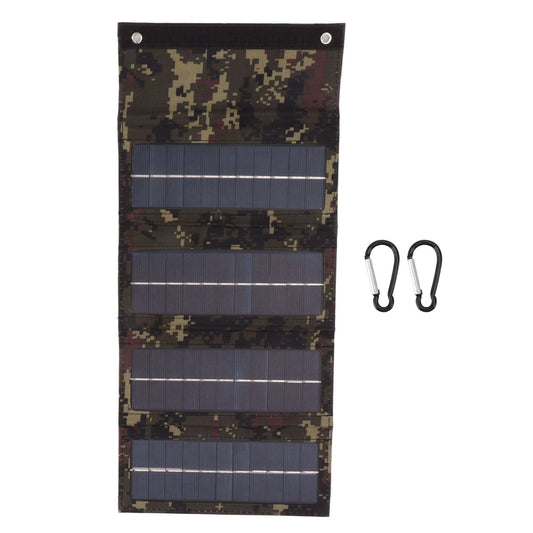 40W 4 Fold Solar Panel Charging Bag Folding Bag Foldable Monocrystalline Solar Panel Charger for Outdoor Camping Hiking Emergency Charging Camouflage