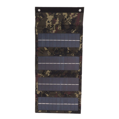 40W 4 Fold Solar Panel Charging Bag Folding Bag Foldable Monocrystalline Solar Panel Charger for Outdoor Camping Hiking Emergency Charging Camouflage
