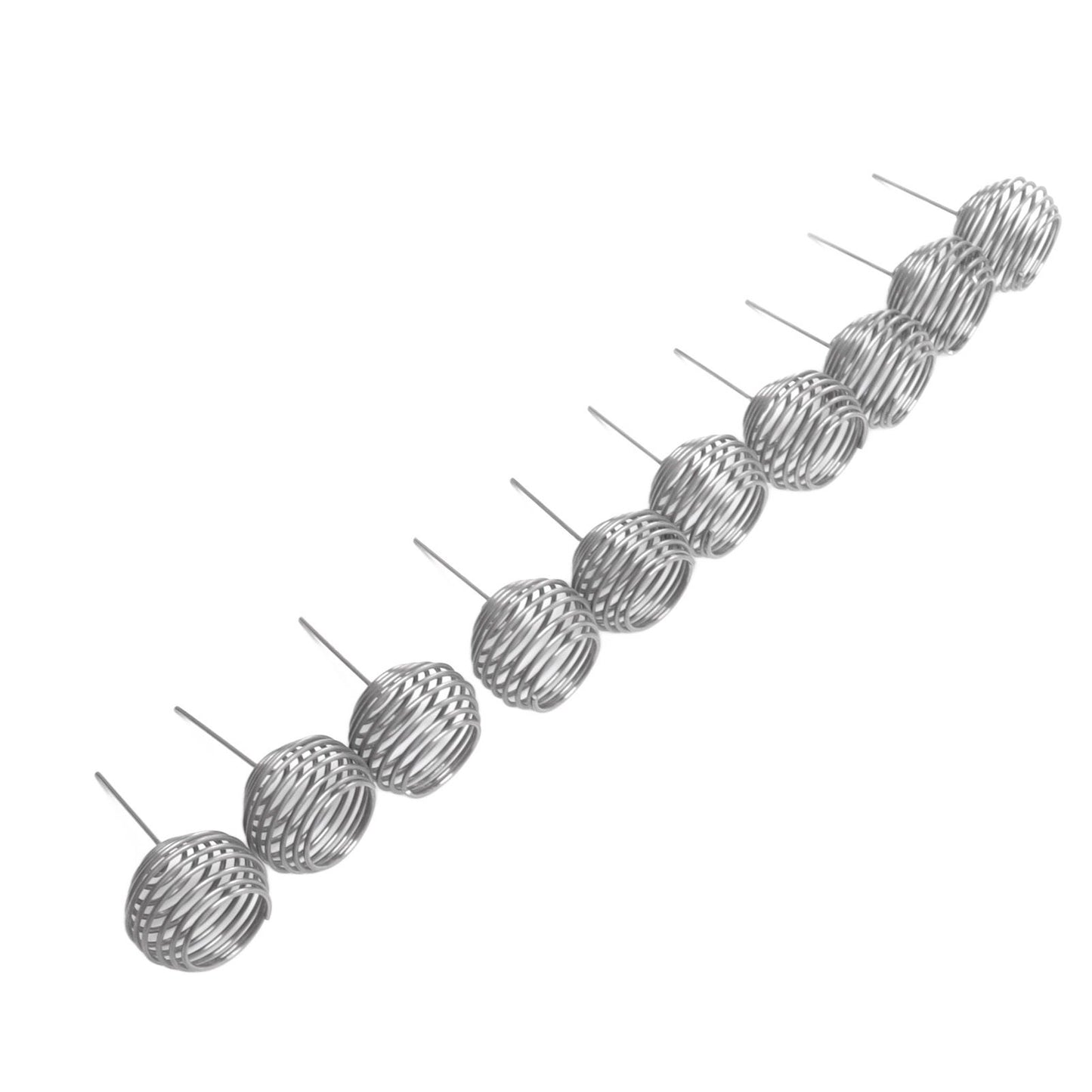 100pcs Fertilizer Mesh Basket Stainless Steel Garden Nutrition Cups Small Size Bonsai Fertilization Basket for Garden Yard Home