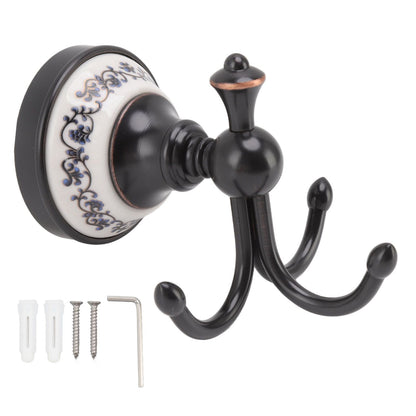Wall Mounted Coat Hook 3 Prong Retro Look Corrosion Resistance Hanging Towel Hook for Bathroom Bedroom