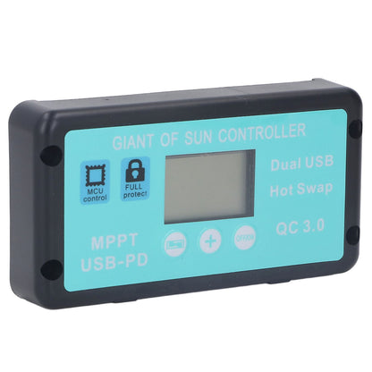 12V 24V MPPT Solar Charge Controller Professional USB PD QC3.0 Solar Panel Regulator with LCD Display for Battey 30A